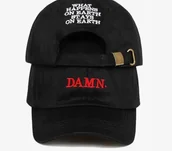 Czapki i chusty sportowe męskie - Czapka z daszkiem DAMN Kendrick Lamar czarna prezent - miniaturka - grafika 1