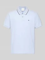 Koszulki męskie - Koszulka polo z logo w formie haftu z czystej bawełny - miniaturka - grafika 1