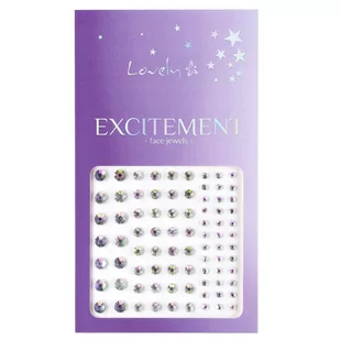 Lovely, Excitement Face Jewels, Samoprzylepne Cyrkonie Na Twarz - Pudry do twarzy - miniaturka - grafika 1