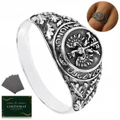 Sygnety - SREBRNY SYGNET MĘSKI Z ORŁEM, PATRIOTYCZNY, SREBRO PRÓBA 925 ROZMIAR 25 - Golden Haus - miniaturka - grafika 1