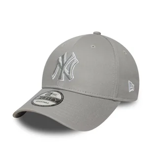 Czapki New Era Model New York Yankees Mlb Outline 9forty Kolor Szary - Czapki męskie - miniaturka - grafika 1