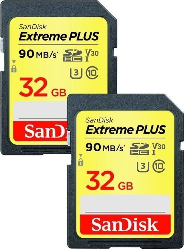 Karta SanDisk Extreme Plus SDHC 32 GB + 32 GB Class 10 UHS-I/U3 V30 SDSDXWT-032G-GNCI2