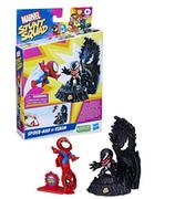 Figurki dla dzieci - Hasbro, minifigurki Marvel Stunt Squad, Spider-man vs Venom F7068 - miniaturka - grafika 1