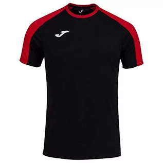 Koszulki męskie - Joma Męski T-shirt z krótkim rękawem, Eco Championship T-Shirt, czarny/czerwony, 3XS - grafika 1