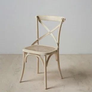 Bigbuy Home Krzesło do Jadalni 45 x 42 x 87 cm Drewno Biały Rattan - Krzesła - miniaturka - grafika 1