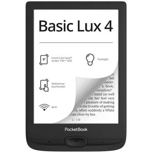 POCKETBOOK 618 Basic Lux 4 Czarny - Czytniki ebooków - miniaturka - grafika 1