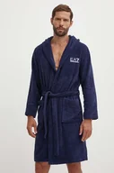 Szlafroki męskie - EA7 Emporio Armani szlafrok bawełniany kolor granatowy CC792.904020 - miniaturka - grafika 1