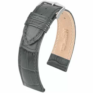 Szary pasek skórzany 22 mm HIRSCH Duke 01028030-2-22 (L) RATY | GRATIS WYSYŁKA | GRATIS ZWROT DO  1 ROKU | 100% ORYGINAŁ!! - Akcesoria do zegarków - miniaturka - grafika 1