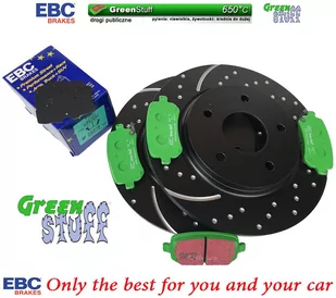 Tylne klocki GreenStuff + NAWIERCANE NACINANE tarcze hamulcowe 305mm EBC seria GD Volkswagen Routan - Tarcze hamulcowe - miniaturka - grafika 2