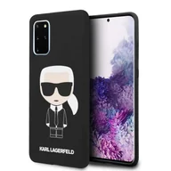 Etui i futerały do telefonów - Karl Lagerfeld Fullbody Silicone Iconic - Etui Samsung Galaxy S20+ Black - miniaturka - grafika 1