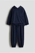 Swetry dla dziewczynek - H & M - 2-piece sweatshirt set - Niebieski - H&M - miniaturka - grafika 1