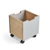 Meble do szkół i przedszkoli - Wkład do RICO, na kółkach, szary - miniaturka - grafika 1