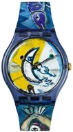 Zegarki męskie - Zegarek Swatch SUOZ365 CHAGALLS BLUE CIRCUS Art Journey - miniaturka - grafika 1