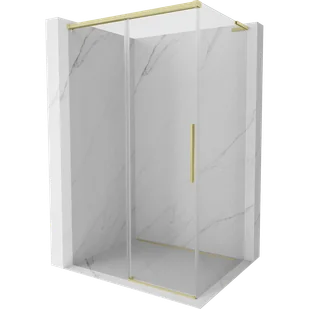 Mexen Rox L kabina prysznicowa rozsuwana 100 x 80 cm, transparent, złota szczotkowana - 8C2L-100-080-55-00 - Kabiny prysznicowe - miniaturka - grafika 1