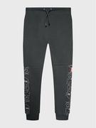 Spodnie i spodenki dla dziewczynek - Lee Spodnie dresowe LEE0057 Szary Regular Fit - miniaturka - grafika 1
