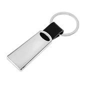 Breloki - Brelok do kluczy srebrna zawieszka na czarnym pasku - miniaturka - grafika 1