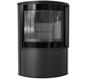 Piece wolnostojące - Kratki Piec stalowy BJORN Ø 150 8 kW czarne wyłożenie - miniaturka - grafika 1