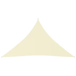 vidaXL Żagiel ogrodowy, tkanina Oxford, trójkątny, 4x4x5,8 m, kremowy 135232 - Parasole ogrodowe - miniaturka - grafika 1