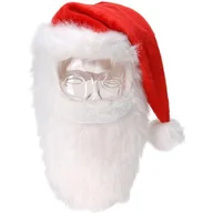 Dodatki do strojów karnawałowych - Czapka św. Mikołaja z brodą - miniaturka - grafika 1