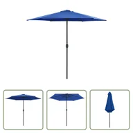 Parasole ogrodowe - The Living Store Parasol ogrodowy na aluminiowym słupku - 270x246 cm - niebieski - Parasol Ogrodowy - miniaturka - grafika 1
