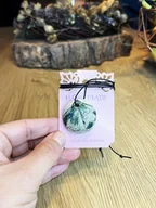 Wisiorki - Naszyjnik z liściem miłorzębu - wisior ceramiczny - miniaturka - grafika 1