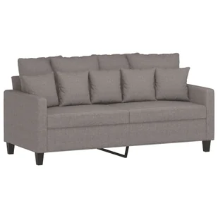 Sofa 2-osobowa, kolor taupe, 140 cm, tapicerowana tkaniną - Sofy i kanapy - miniaturka - grafika 3