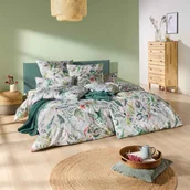 Pościel - Pościel Mako Satin Benice 7591/915 Dd : Kolor - 915/platin, Wymiary - 160/200+2X70/80+2X40/40 - miniaturka - grafika 1