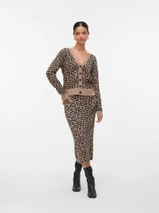 Vero Moda Kardigan w kolorze beżowym - Swetry damskie - miniaturka - grafika 1