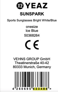 Sportowe okulary przeciwsłoneczne YEAZ Bright White/Blue SUNSPARK - Okulary przeciwsłoneczne - miniaturka - grafika 1