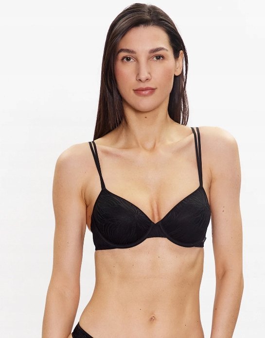 Calvin Klein Biustonosz Koronkowy Czarny Damski 80B 2A1D3_B* Tia