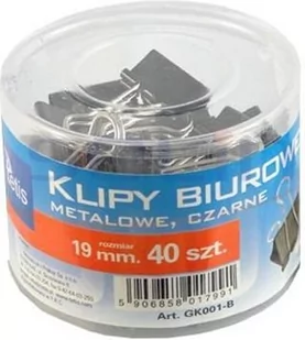 Tetis Klip biurowy 19mm op40 tuba. - Artykuły biurowe - miniaturka - grafika 1