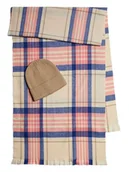 Apaszki i szaliki damskie - Pieces Szal w kolorze beżowo-jasnoróżowo-granatowym - 180 x 55 cm - miniaturka - grafika 1