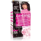 Farby do włosów i szampony koloryzujące - Loreal Casting Creme Gloss Krem koloryzujący nr 4102 Chłodny Kasztan 1op. - miniaturka - grafika 1