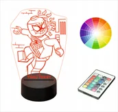 Lampy stojące - Lampka nocna NA BIURKO 3DLED imię SPIDERMAN LEGO - miniaturka - grafika 1