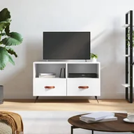 Szafki RTV - vidaXL Szafka pod TV, biała, 80x36x50 cm, materiał drewnopochodny - miniaturka - grafika 1