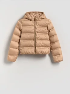 Reserved - Pikowana kurtka z puchem - beżowy - Kurtki i płaszcze dla dziewczynek - miniaturka - grafika 1