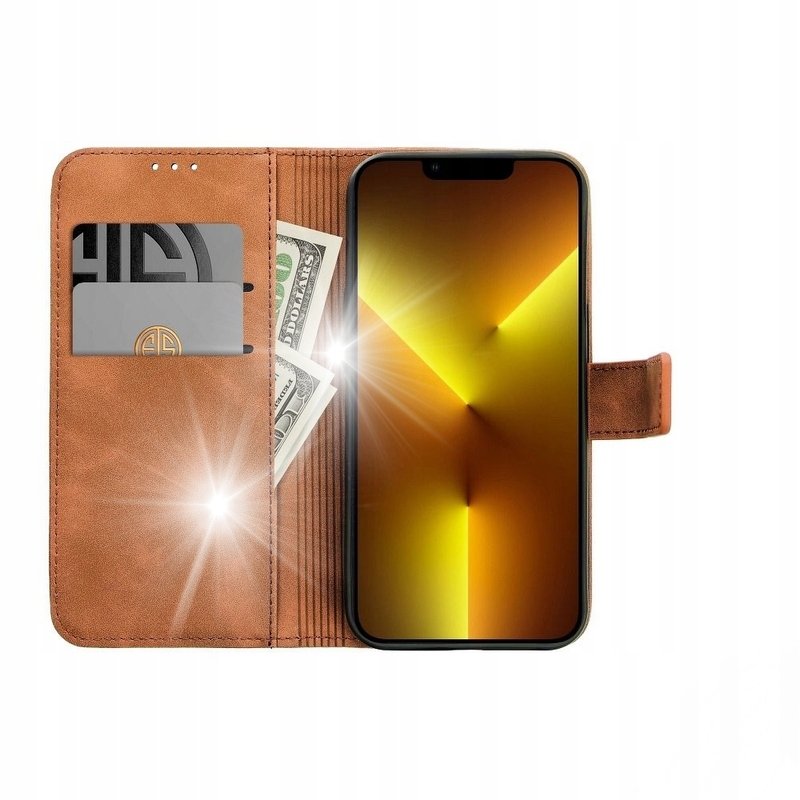Etui z klapką do Xiaomi Redmi 13C, Zamszowe, Portfel Pokrowiec Cover Case