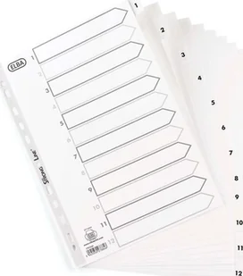 Elba PRZEKŁADKI PP ELBA STRONG LINE A4 1-12 BIAŁE - Przekładki do segregatorów - miniaturka - grafika 1