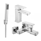 Baterie umywalkowe - Mexen Cetus R77 zestaw wannowy, chrom - miniaturka - grafika 1