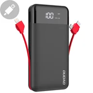 Powerbanki - Dudao K1Pro powerbank 20000mAh z wbudowanymi kablami czarny (K1Pro-black) - miniaturka - grafika 1
