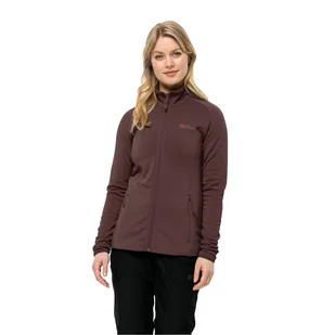 Polar damski Jack Wolfskin BAISELBERG FZ W dark maroon - XS - Kurtki damskie - miniaturka - grafika 1