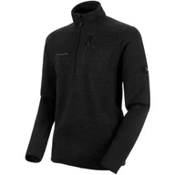 Kurtki i kamizelki sportowe męskie - Bluza polarowa MAMMUT Arctic Midlayer Half Zip Pull Men black XXL - miniaturka - grafika 1