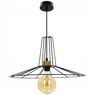 Stylowa lampa wisząca sufitowa do salonu jadalni klosz drut loft e27 - Lampy sufitowe - miniaturka - grafika 1