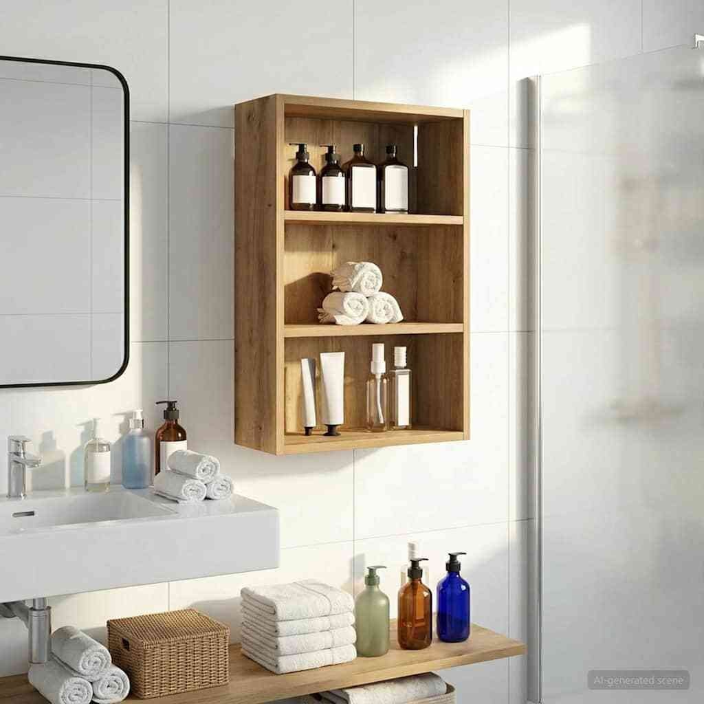 vidaXL vidaXL Szafka ścienna łazienkowa z półką Dąb artisan 40 x 16 x 62,5 cm
