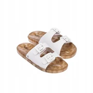 Klapki i japonki damskie - Melissa Klapki Damskie Białe Wide Ad White Beige Transparent 38 - miniaturka - grafika 1