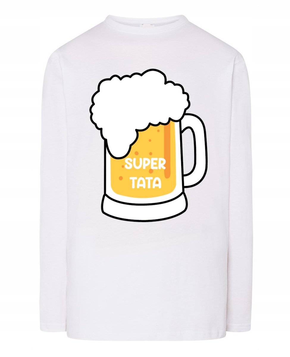 Longsleeve na Dzień Taty Prezent kufel pi_wa Super TATA r.S