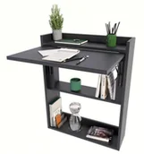 Biurka - Elior Czarne składane małe biurko wiszące F2-N46 - miniaturka - grafika 1