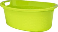 Kosze na bieliznę - Kosz na pranie BranQ Bawełna 60L Wanna na pranie Plastikowa wanna na pranie Kosz na pranie owalny duży Zielony - miniaturka - grafika 1
