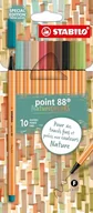 Długopisy - Długopisy filcowe - STABILO Point 88 - Etui kartonowe x 10 flamastrów Fine Point - Edycja naturalna - miniaturka - grafika 1
