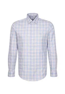 Koszule męskie - Seidensticker Męska koszula slim fit z długim rękawem, jasnoniebieski, 44 - miniaturka - grafika 1